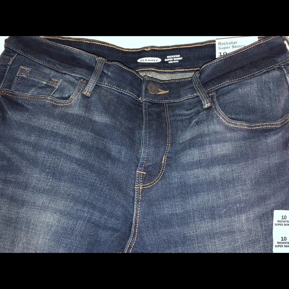 NWT Old Navy mid rise super skinny jeans - Picture 2 of 6